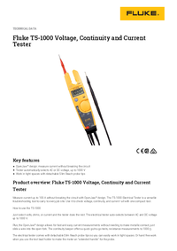 Thumbnail of document Data Sheet - T5-600 Voltage, Continuity and Current Tester